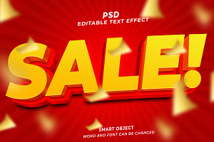 Sale PSD 3d Editable Text Effect