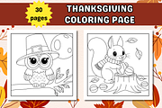 Cute Thanksgiving Coloring Page, a Seasonal Illustration by Salaly (Thumbnail 6 of 10)