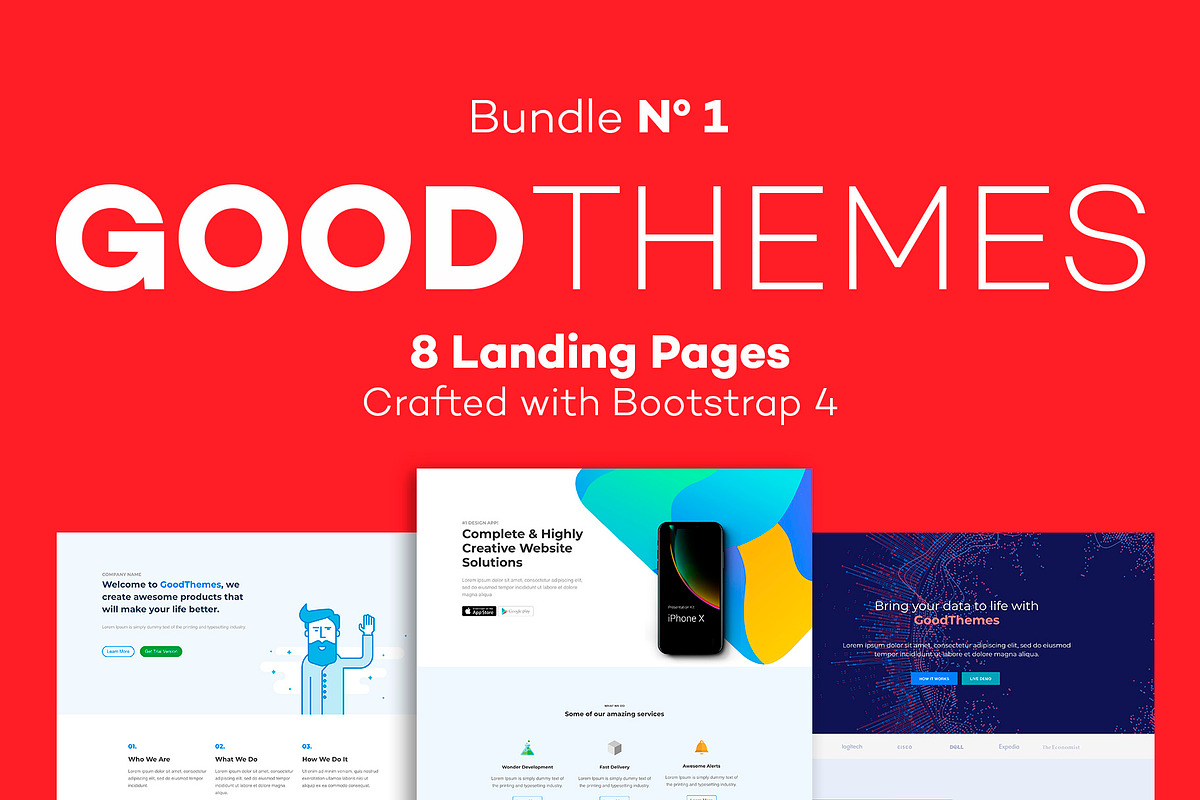 GoodThemes - Landing Pages Bundle 1, a Bootstrap Template by Alvarez Themes (Photo 1 of 5)