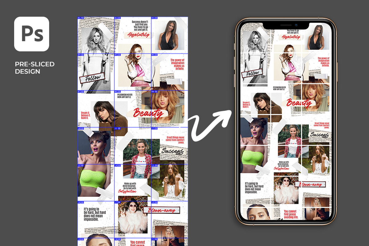Scrap - Instagram Puzzle Feed, a Social Media Template by Plan B (Photo 5 of 6)