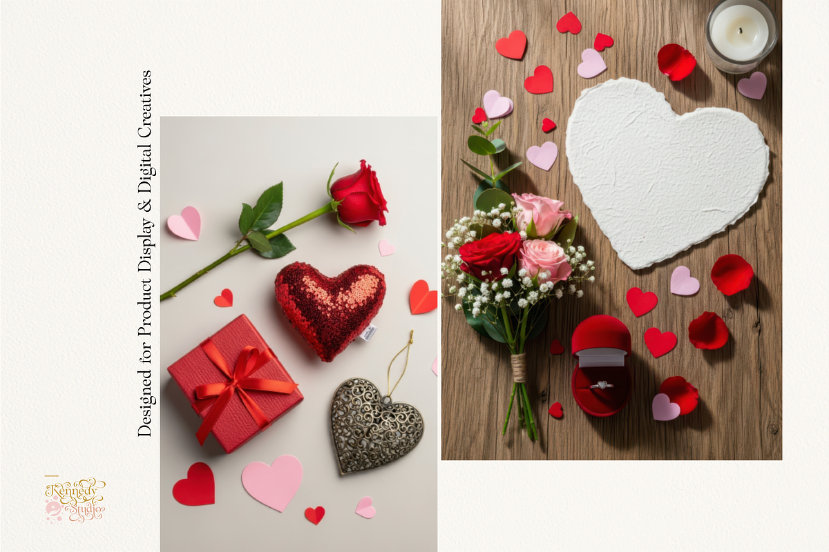 Valentine Aesthetic Desk Mockup 100, a Packaging Mockup by KennedyStudio (Photo 3 of 12)