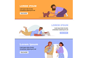 people with animals. characters with, an Animal Illustration by Multigon