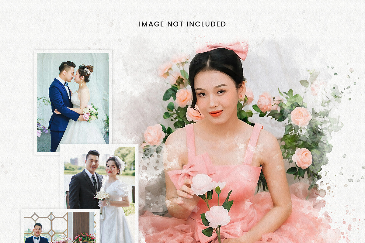 Watercolor Memory Photo Template, an Action Add-On by MRI STUDIO (Photo 10 of 10)