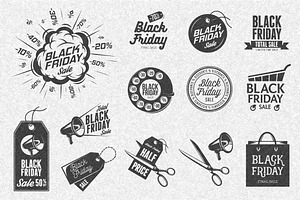 Black Friday Labels Set