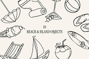 Tropical Doodle - Hand-Drawn Set, a Seasonal Illustration by Invisual Studio (Thumbnail 5 of 13)