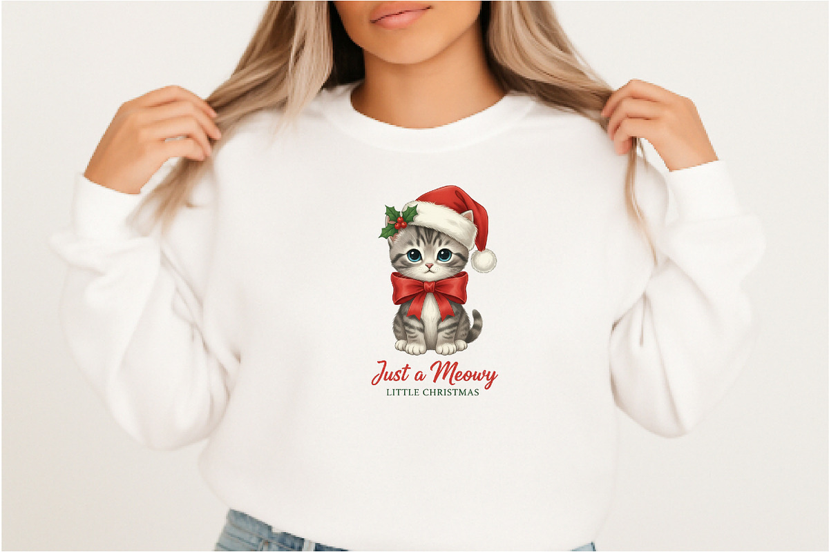 Christmas Vintage Cat Santa PNG, an Illustration by DreamArtGraphic (Photo 2 of 6)