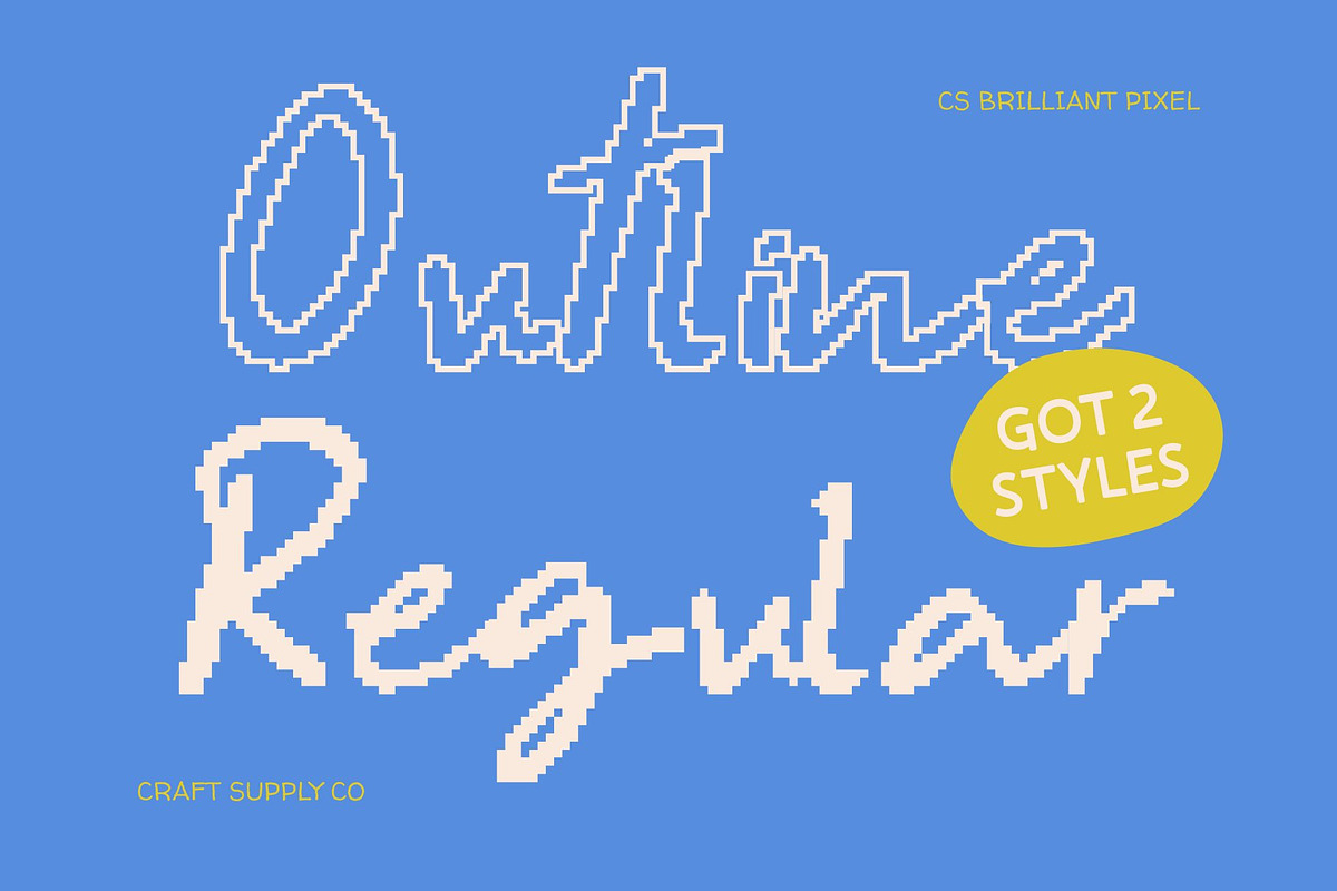 CS Brilliant Pixel, a Handwritten Font by Craft Supply Co. (Photo 5 of 8)