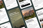 Hiking Guide - Mobile App UI Kits, an App Template by SquidPixey (Thumbnail 3 of 3)