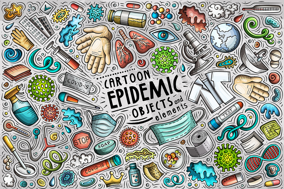 -80% Cartoon Doodle Clipart Bundle 1, a Decorative Illustration by BALABOLKA (Photo 7 of 18)