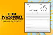 Number Word Tracing KDP Worksheets, an Education Illustration by Nokibs Pattern (Thumbnail 1 of 2)