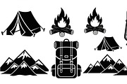 Camping Adventure Silhouette Icon, an Illustration by Artivon (Thumbnail 28 of 51)
