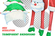 Watercolor Christmas hats and scarve, a Seasonal Illustration by ArtfulStudio (Thumbnail 6 of 10)