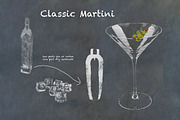 Classic Cocktail Chalkboard Sketches, an Object Illustration by karenfoleyphoto (Thumbnail 18 of 30)