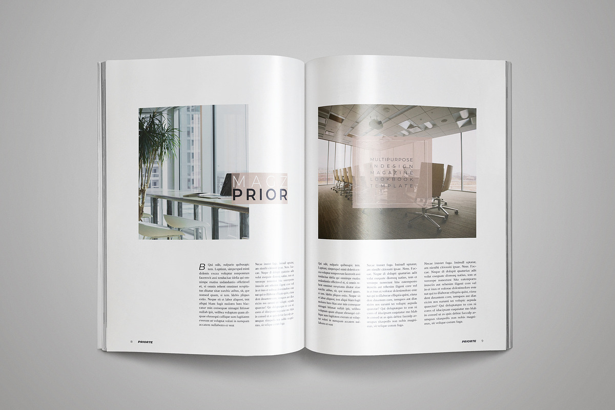 PRIORTE Magazine Lookbook Template, a Magazine Template by Indotitas (Photo 6 of 11)