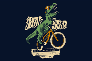 T-Rex Riding Bicycle
