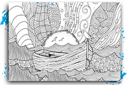 Seascapes black and white, an Object Illustration by ImHope (Thumbnail 4 of 9)