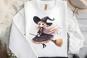 Cute Girl Sweden  gothic Witch Broom, an Illustration by DreamCafeArt (Thumbnail 5 of 7)