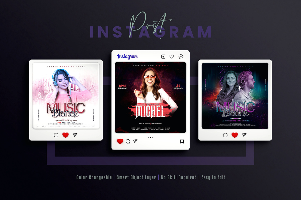 Live Music Social Media Post Set, a Social Media Template by Creative_View (Photo 5 of 8)