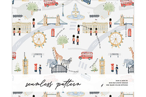 London cityscape pattern map