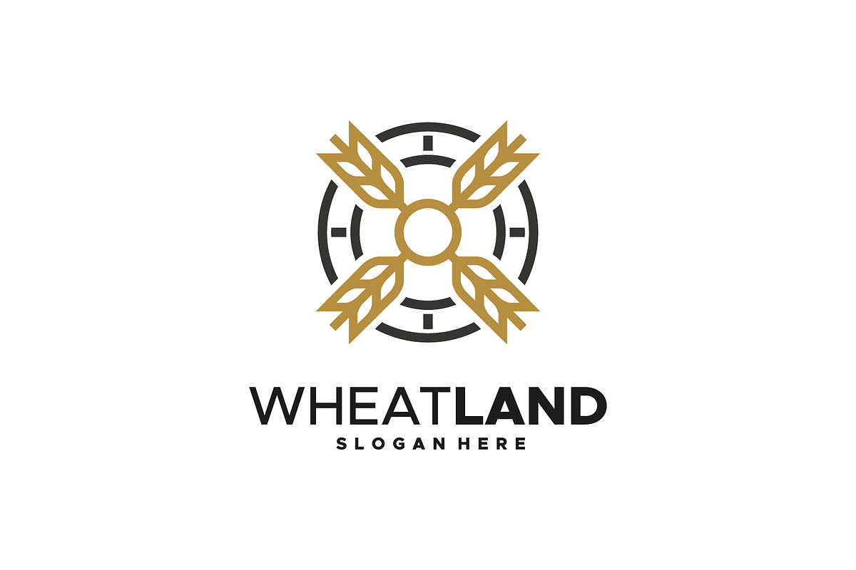 Set of Grain wheat field logo, a Branding & Logo Template by Lucky Creative (Photo 3 of 5)