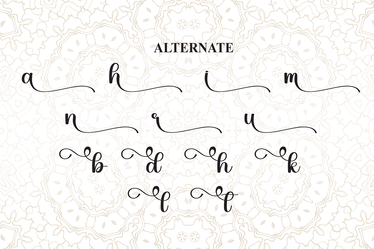 Mandala | Script Font, a Handwritten Font by Scratchones (Photo 8 of 9)