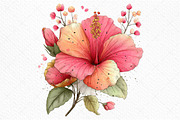 Whimsical Spring Hibiscus Flowers, an Illustration by Craft Nest (Thumbnail 9 of 11)