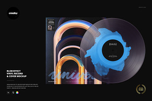 Blob Effect Vinyl Record Mockup