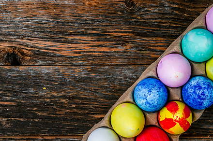 Painted and colored Easter eggs, a Holiday Photo by 1miromiro