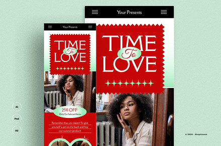 Red Green Skincare Email Newsletter, an Email Template by graphicook