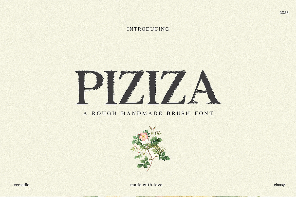 Piziza Brush Font, a Serif Font by Creativetacos (Photo 1 of 12)
