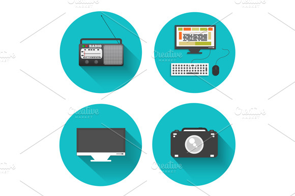 Radio Monitor Computer Cavera Set