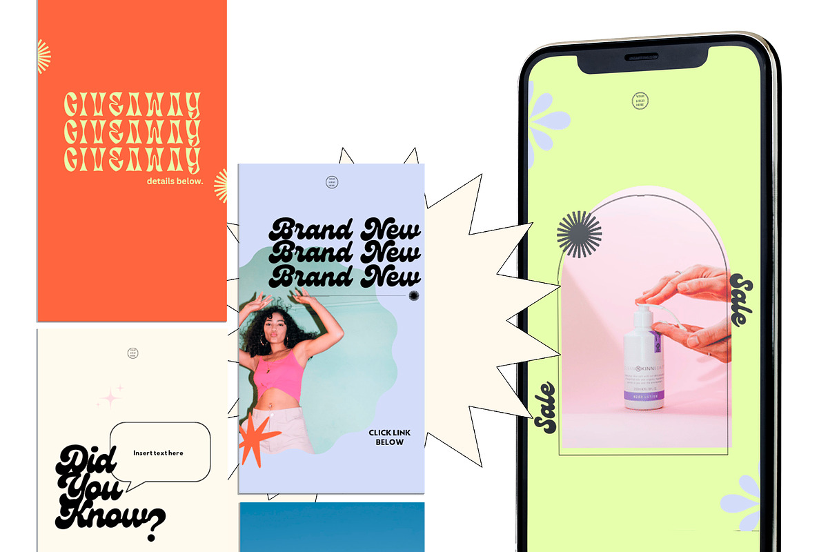 Bold & Retro Social Media Templates, a Social Media Template by Emma Rodriguez Studio (Photo 3 of 3)