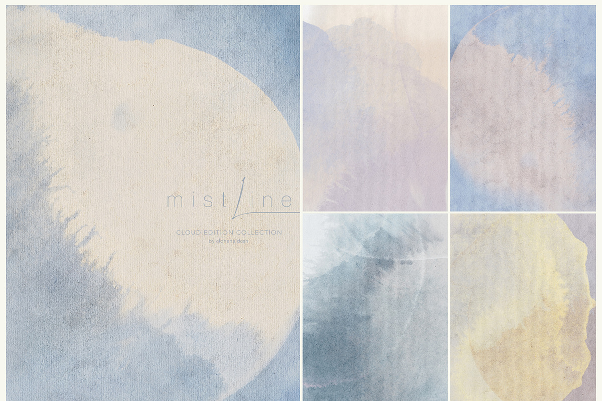 Mistline Cloud Watercolor Textures, a Background Graphic by alonahaidash (Photo 10 of 17)