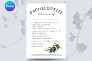 Olives Bachelorette itinerary card, a Stationery Template by EvaTemplates (Thumbnail 8 of 9)