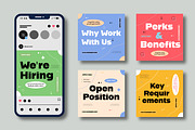Job Hiring Social Media Template, a Social Media Template by MightyDesign (Thumbnail 1 of 8)