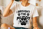 I Brought The Muddy Paws SVG, a Seasonal Illustration by mh_arif (Thumbnail 2 of 3)