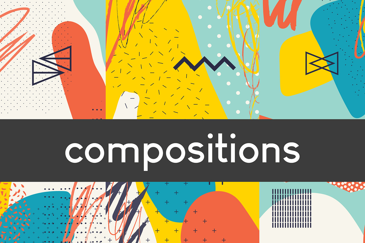 Abstract compositions and cards set, a Pattern Graphic by pixelwerk (Photo 1 of 4)