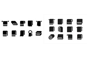 Various towel and blanket icons, a Texture Illustration by ZinetroN