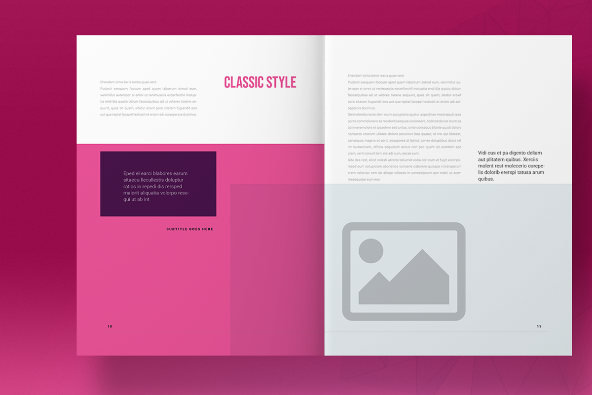 Pink Brochure Layout, a Brochure Template by Boris Cupac