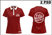 Woman Polo Shirt Mockup, a Shirt Mockup by mockupbuys (Thumbnail 1 of 6)