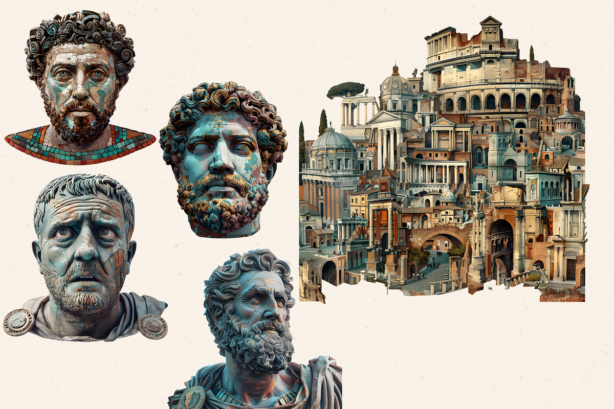 SURREAL ROMAN EMPIRE CLIPART PACK, a Person Illustration by Daring Digies (Photo 7 of 10)