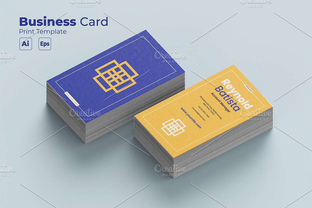 Business Card, a Business Card Template by LIOKIVA Studio
