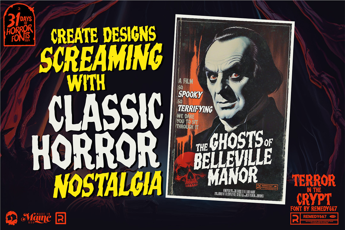 Terror in the Crypt, a Handwritten Font by Remedy667 (Photo 2 of 5)