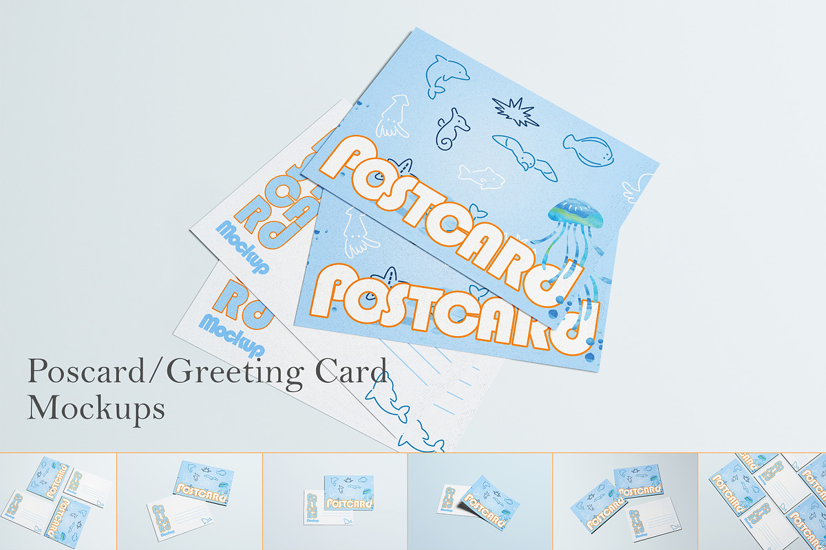 Postcard / Greeting Card Mockups, a Mockup by Defa Visual (Photo 1 of 13)