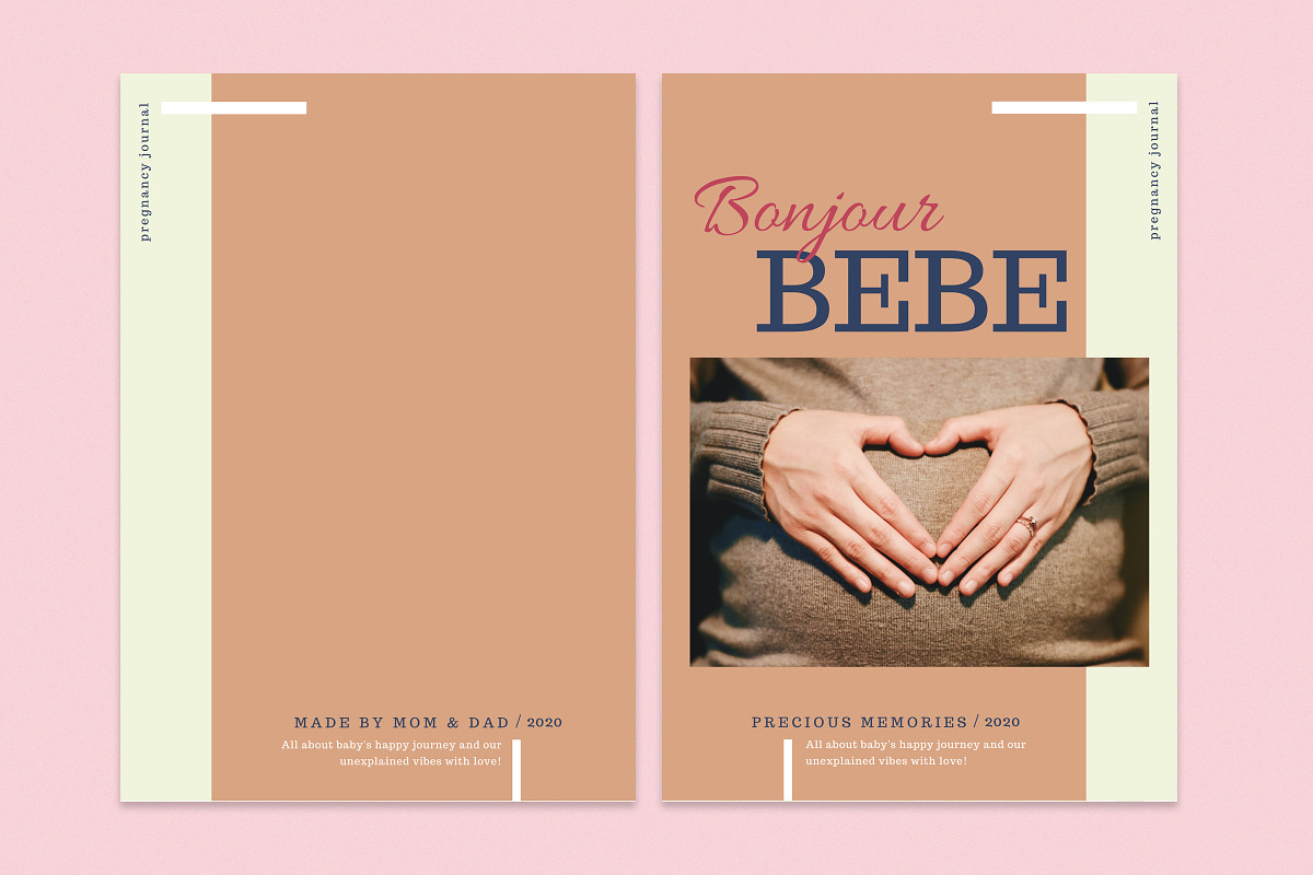 BONJOUR BEBE Pregnancy Journal, a Brochure Template by Typography Prime (Photo 14 of 15)