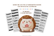 Procreate wood carving brushes, a Brush Add-On by ProcreateiBox (Thumbnail 5 of 8)