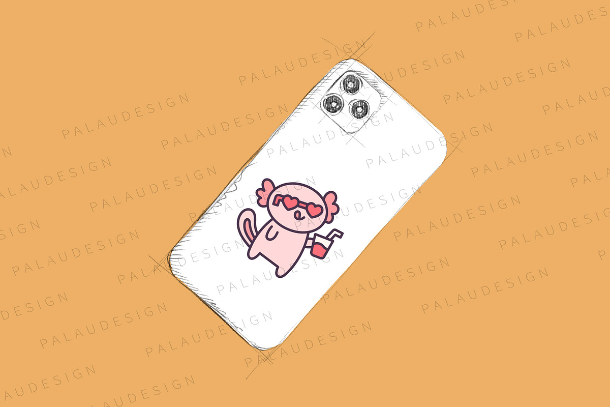 Cute Axolotl Summer Season, a Seasonal Illustration by Palau (Photo 5 of 12)