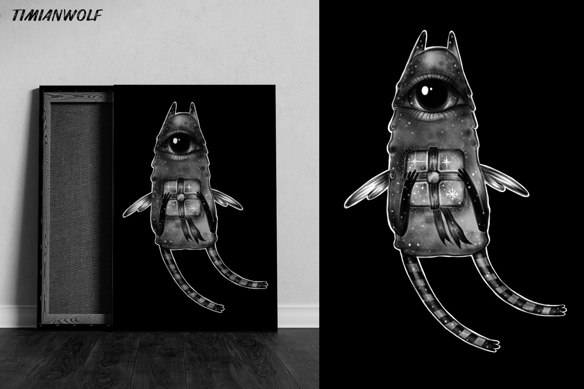 Dark Christmas - PNG and postcards, an Illustration by timianwolf (Photo 2 of 12)