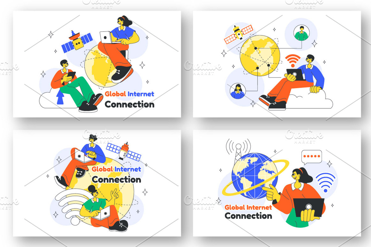 10 Global Internet Connection, a Technology Illustration by denayunebgt (Photo 3 of 4)