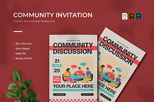 Community - Event Invitation, a Print Template by VUNIRA